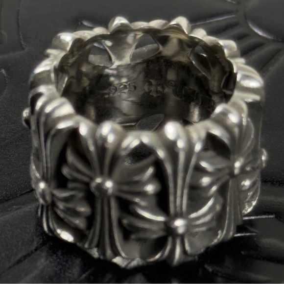Chrome Hearts Cemetery Cross Silver Ring Size 9.25 US 925 Silver - Picture 5 of 10